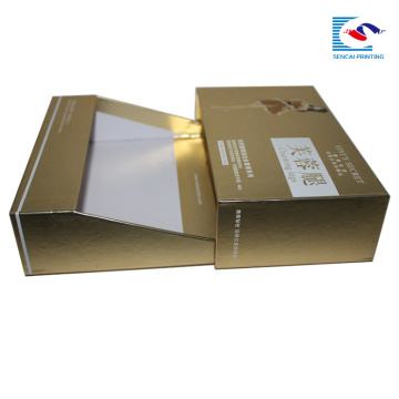 Fancy Gold Pappe Papier Spot UV dauerhafte Kleidung Box Geschenkverpackung